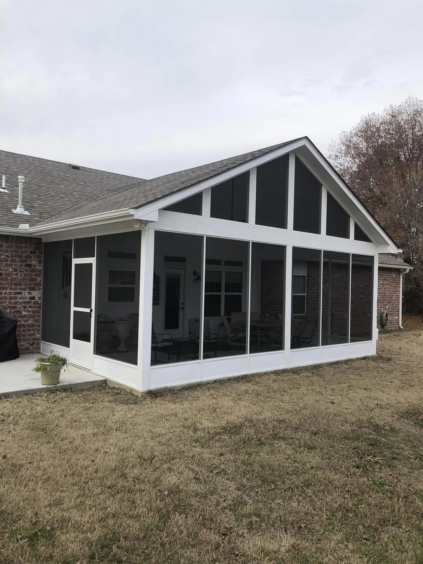 Gable screen room addition